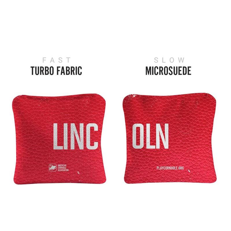 Lincoln Red Dual Sided Cornhole Bags