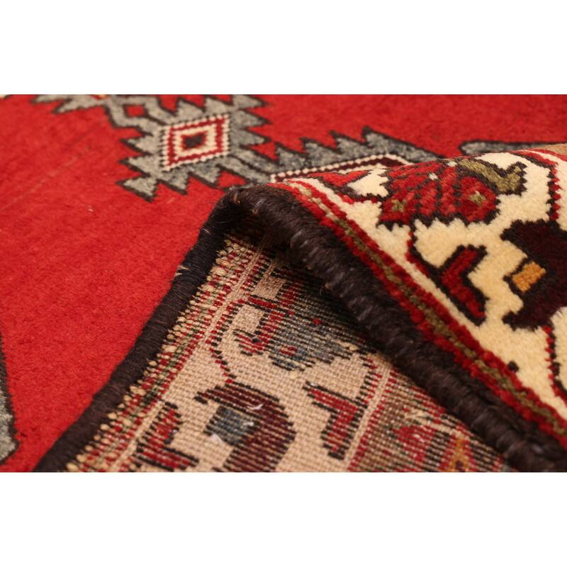 ECARPETGALLERY Hand-knotted Anadol Red Wool Rug - 3'7 x 5'1