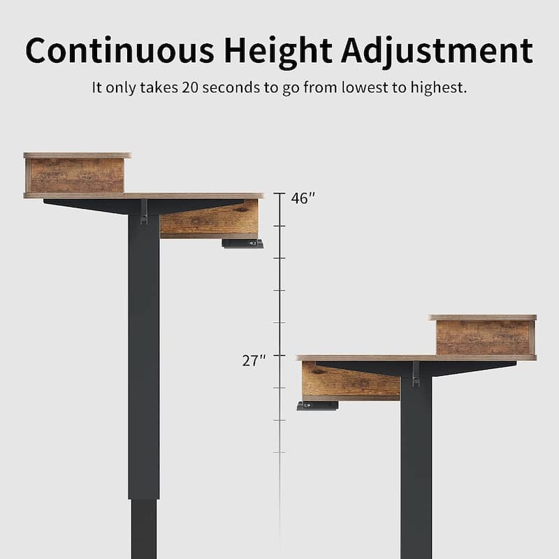 FEZIBO/Home Office Furniture/Wood/Standing Desk With 4 Drawers/Desks