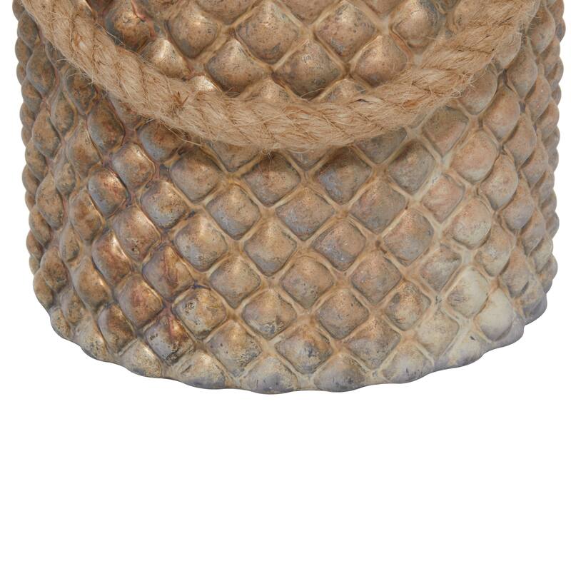 Glass Vintage Candle Holder 10 x 7 x 7 - 7 x 7 x 10