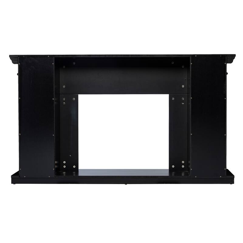 SEI Furniture Hazeltine Transitional White Wood Electric Fireplace