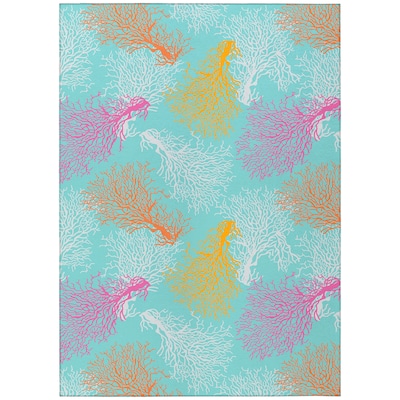 Indoor/ Outdoor Surfside Coral Rug New