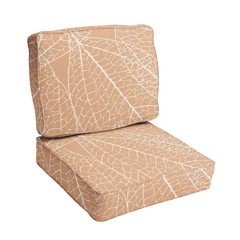 Sorra Home Outdura Laurel Sorbet Indoor/Outdoor Corded Deep Seating Cushion Chair Set