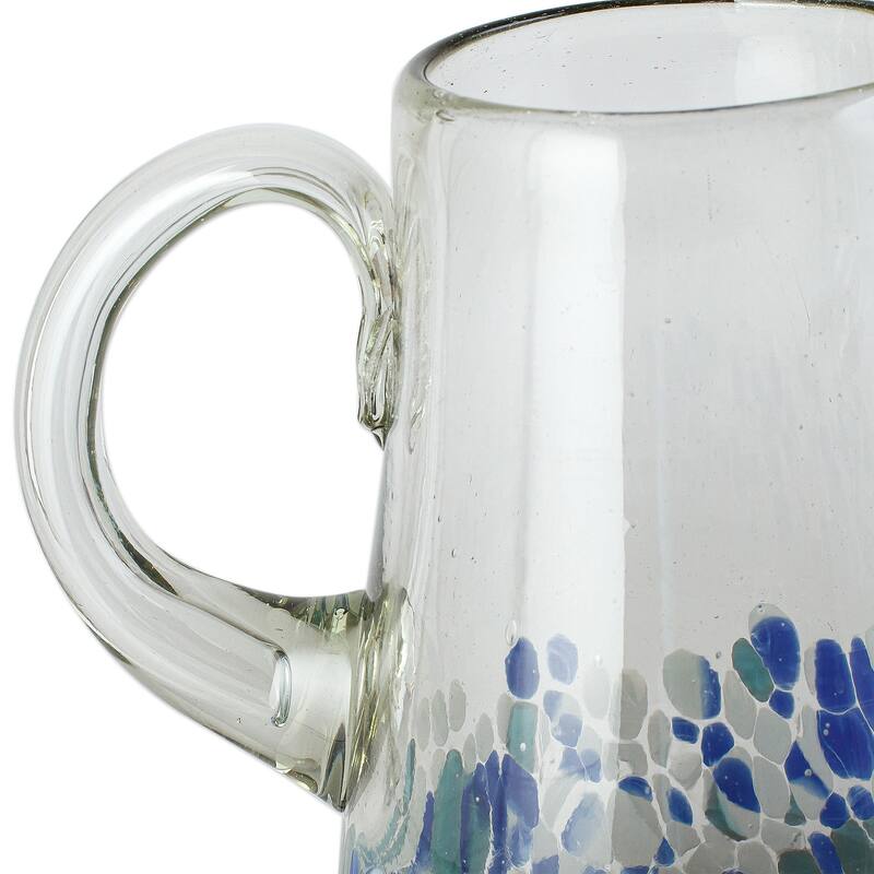 Novica Handmade Blown Azure Glass Pitcher Bed Bath & Beyond 36207876
