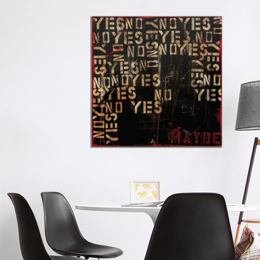 iCanvas "Yes, No, Maybe?" by Erin Ashley Canvas Print