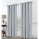 preview thumbnail 1 of 2, Cassi Shimmer Woven Texture Window Curtain Set Grey