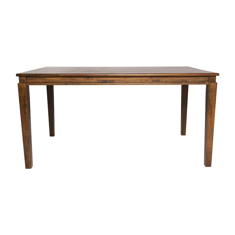 Classic Wood Dining Table with Offset Tapered Legs