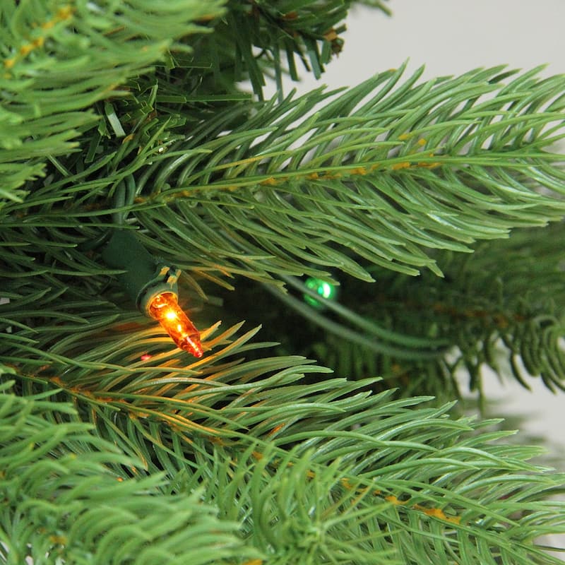 6.5' Noble Fir Full Artificial Christmas Tree Multicolor Lights - 6.5 Foot