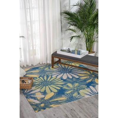 Ogunquit Indoor/Outdoor Abstract Floral Modern Rug by Havenside Home