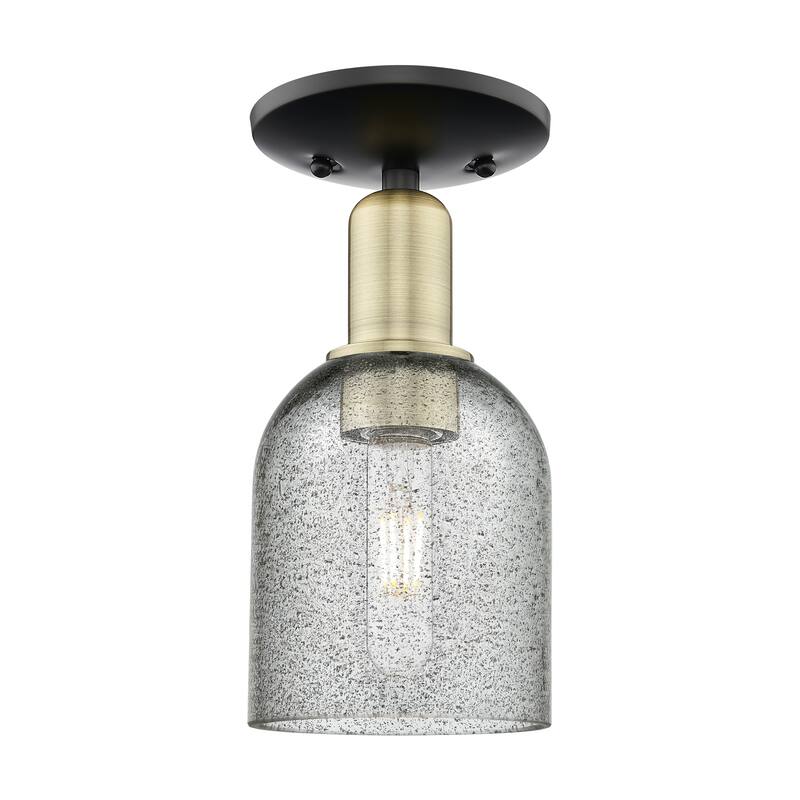 Innovations Lighting Endless Possibilities Arcadia - Caledonia - 1 Light 5" Semi-Flush Mount - Charcoal/Black Antique Brass
