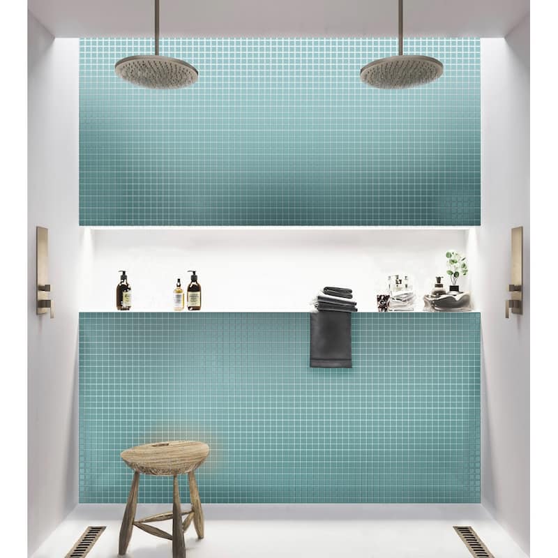 Apollo tile 12" x 12" Colorway Matte Sky Blue Glass Tile (9.67 sq ft/case) - 10 Pack