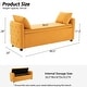 preview thumbnail 40 of 48, Storage Bench for Bedroom, 60" End of Bed Bench for King Size Bed Modern Upholstered Long Bench with Tufted Arm