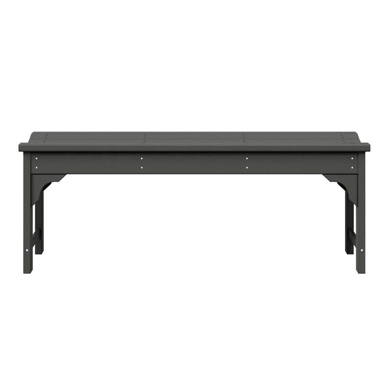 Polytrends Laguna Hdpe All Weather Outdoor Patio 48" Bench - Gray