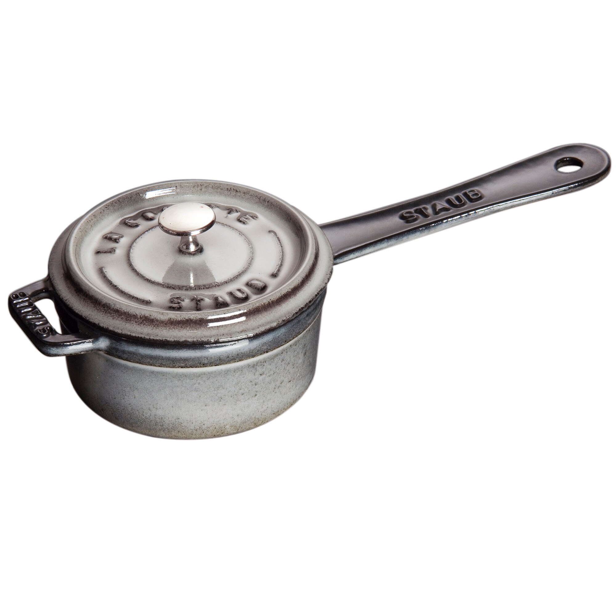 Staub Cast Iron 0.25-qt Mini Saucepan - Matte Black, Made in France
