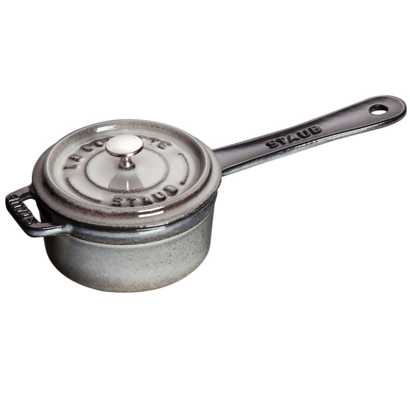 STAUB Cast Iron 0.25-qt Mini Saucepan - Graphite Grey