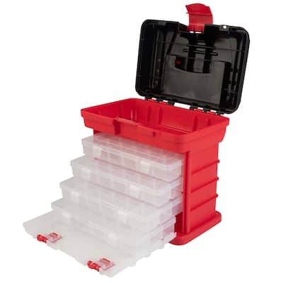 Portable Tool Box - Small Parts Organizer with Drawers and Customizable Compartments for Hardware, or Crafts by Stalwart