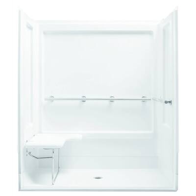 Sterling 40-5/8" W x 65-9/16" H Vikrell Shower End Wall Set with Seat