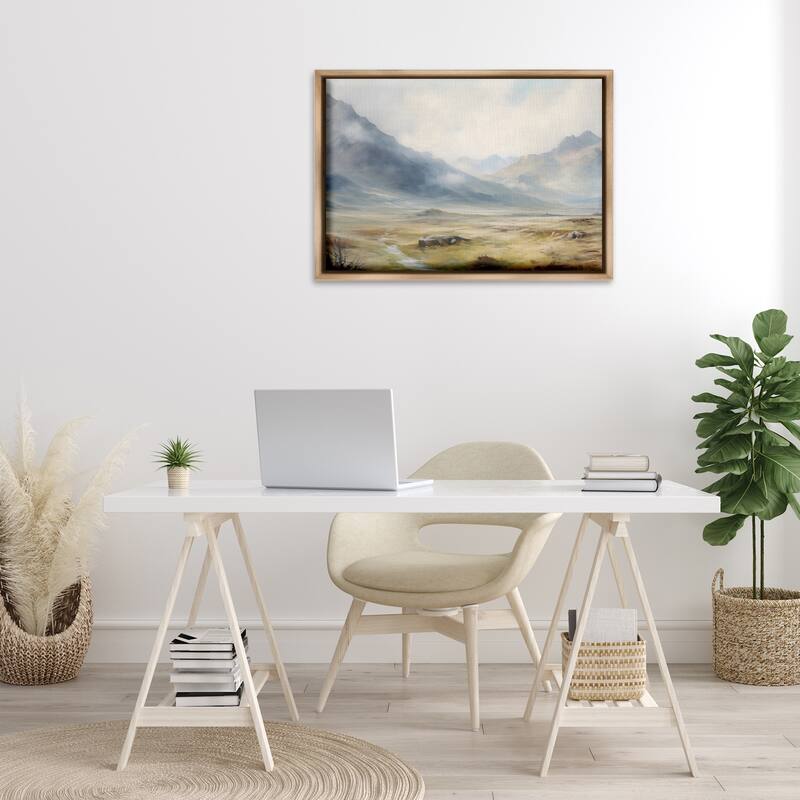 Stupell Faded Mountain Secrets Framed Floater Canvas Wall Art Design By Franklyn Gregory