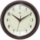 preview thumbnail 54 of 193, Infinity Instruments Round Retro Kitchen Wall Clock by Infinity Instruments 9.5 Inch - Mahogany