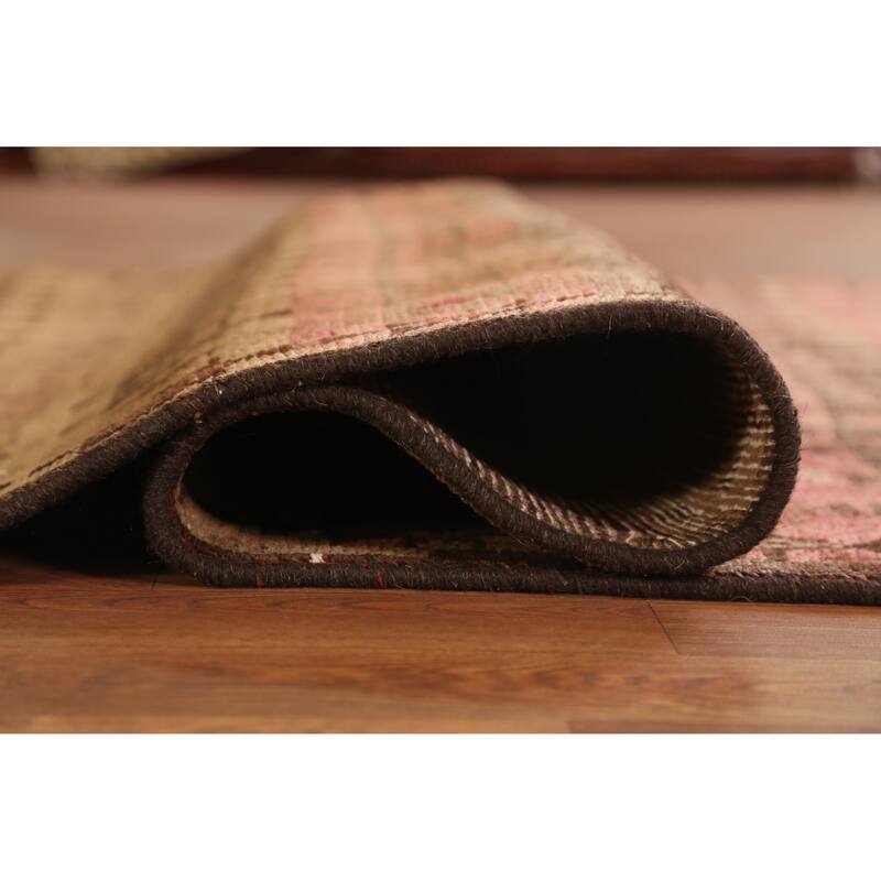 Hand Knotted Oriental 100% Wool Carpet Traditional All-Over Brown Bidjar Area Rug - 7' 1'' X 4' 8''