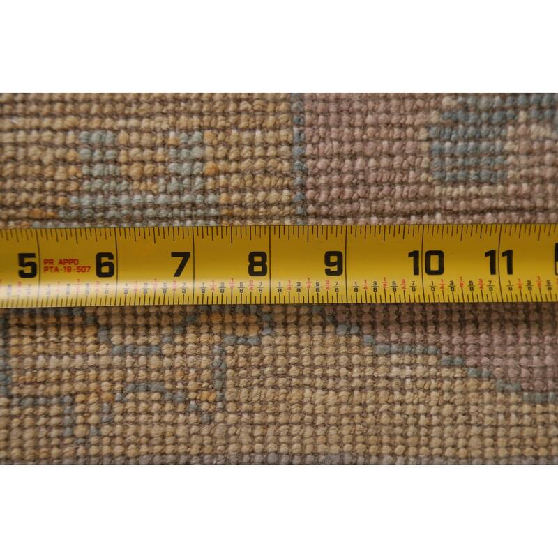 Floral Oushak Turkish Rug Handmade Wool Carpet - 8'11"x 12'11"