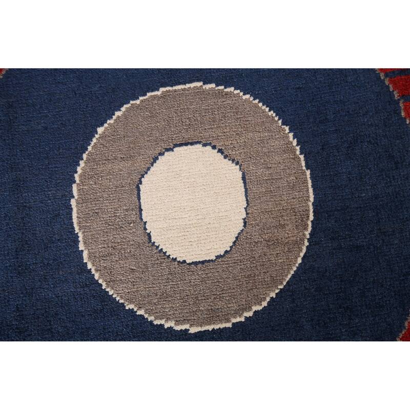 Geometric Modern Gabbeh Kashkoli Oriental Area Rug Wool Hand-knotted - 6'1" x 8'11"