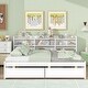 preview thumbnail 8 of 8, Full Size Wooden Daybed with Side Bookcase, Drawers