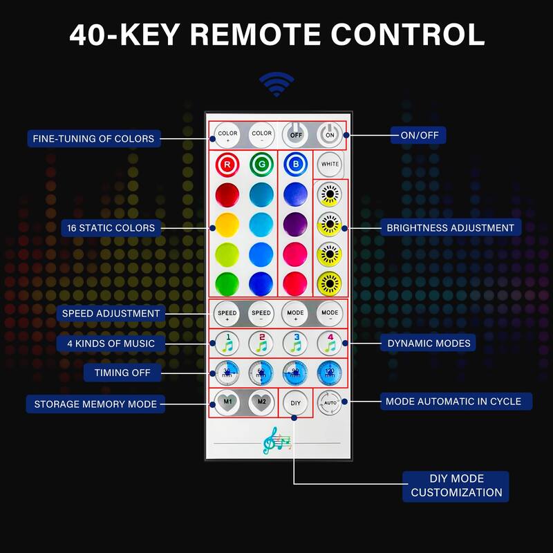 GDF Studio - Luminex Modern LED Bottle Display Shelf with App Control