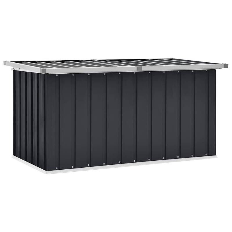 vidaXL Storage Box Anthracite Galvanized steel, plastic Medium - 50.8 x 50.8 x 25.6