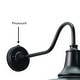 preview thumbnail 8 of 11, VAXCEL Dorado 1-Light Dark Bronze Dusk to Dawn Sensor Farmhouse Outdoor Wall Sconce, Gooseneck Steel Shade, Dark Sky Compliant