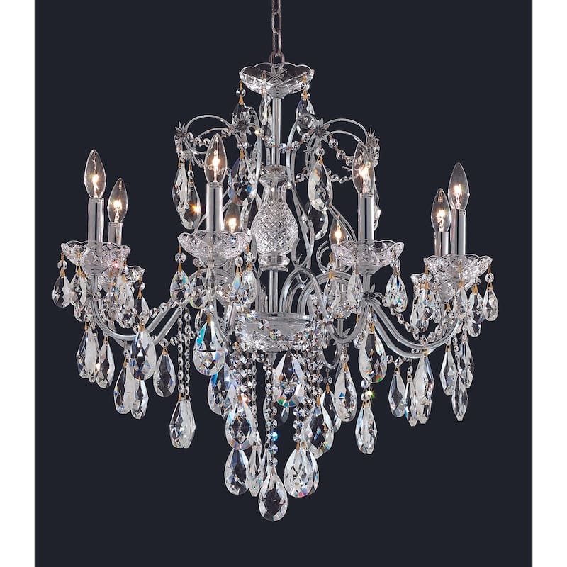 Fleur Illumination Collection Chandelier D:26in H:23in Lt:8 Chrome Finish - Chrome/royal cut crystals