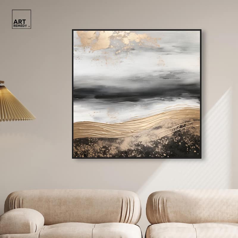 Moonlit Gold Canvas by Art Remedy