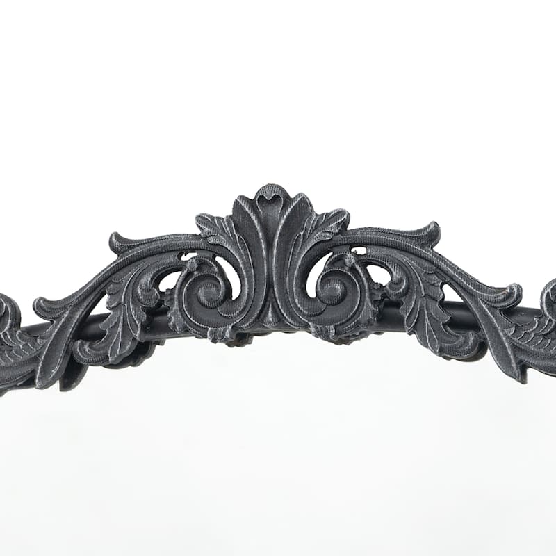 Baroque Style Full Length Arched Mirror - 5.5' - Black