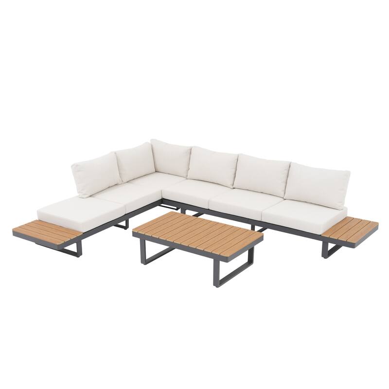 Outdoor Modular Aluminum Patio Conversation Set