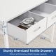 preview thumbnail 3 of 17, Moasis Small Computer Desk with Fabric Drawers and Monitor Stand