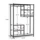 preview thumbnail 24 of 22, Large closet organizer Double Hanging Rod Clothes Garment Racks with Storage Shelves