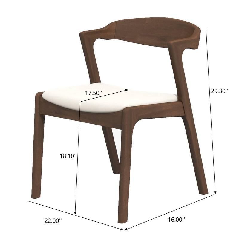 Spruce & Spring Modern Upholstered Dining Chairs Set with Solid Wood Frame Kitchen Side Chairs