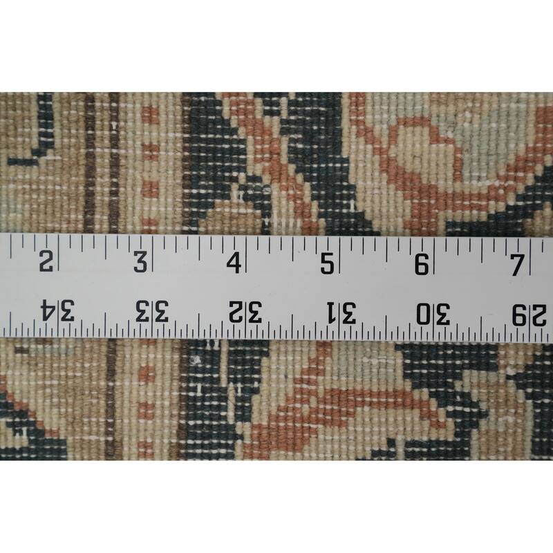 Hand Knotted Oriental 100% Wool Carpet Traditional Floral Oranges & Rust Kerman Area Rug - 9' 6'' X 6' 6''