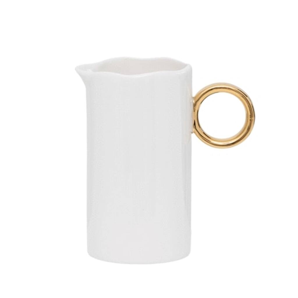Good Morning Milk Can - White & gold