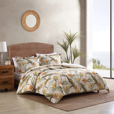 Tommy Bahama Birds Of Paradise Cotton Beige Duvet Cover Set