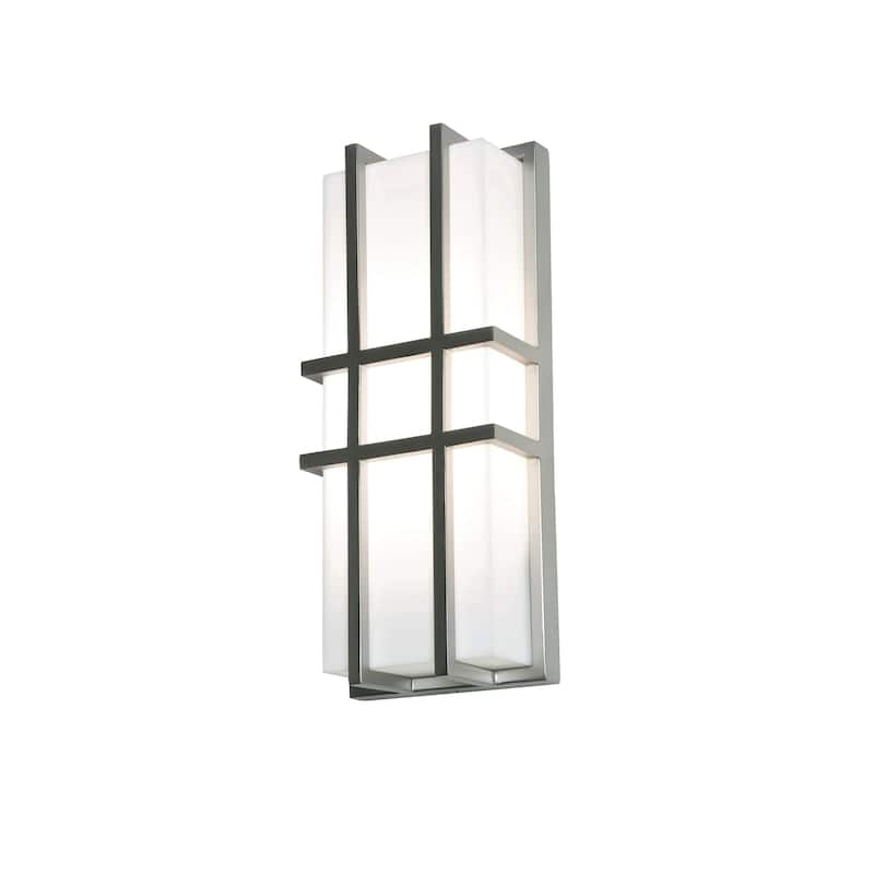 AFX Lambert 14-inch Satin Nickel LED Sconce with White Acylic