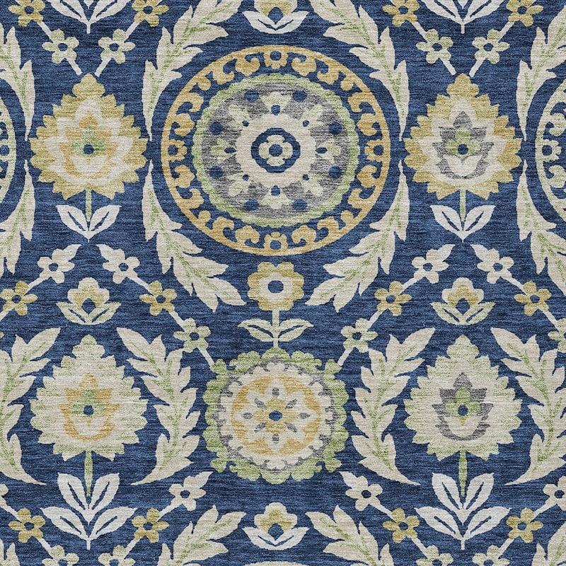 HomeRoots Floral Transitional Rectangle Outdoor Rug