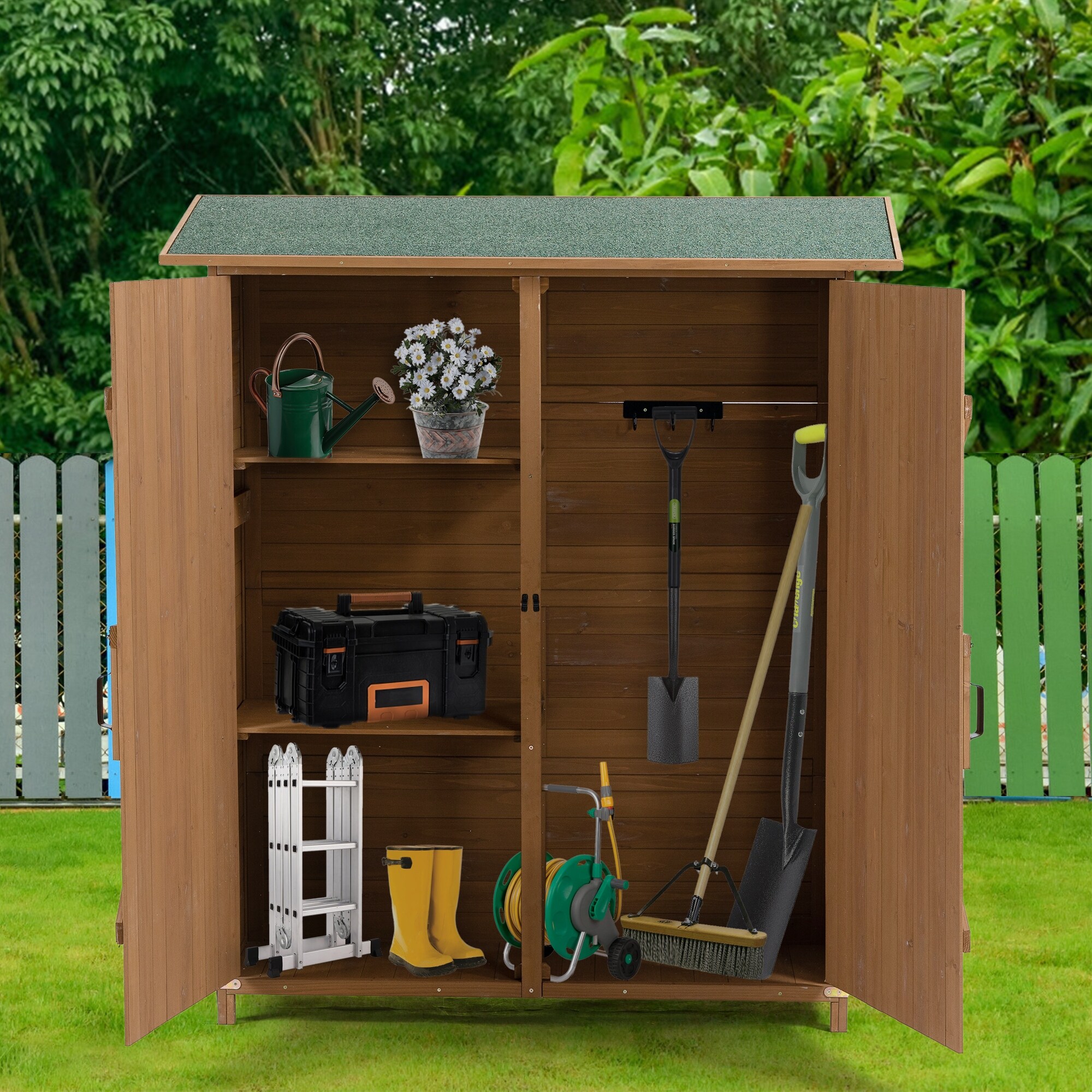 Galvanized Steel Outdoor Firewood Rack Log Holder Storage Shed w Roof Bed Bath Beyond 38428971