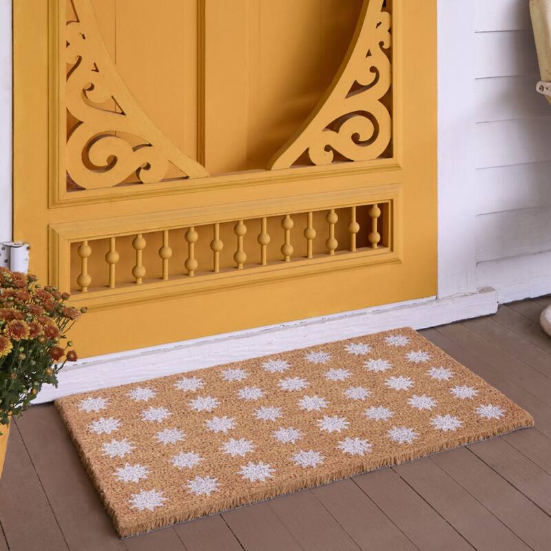 Sun Burst Modern 18" x 30" Doormat - 18" x 30" - 18" x 30" - White
