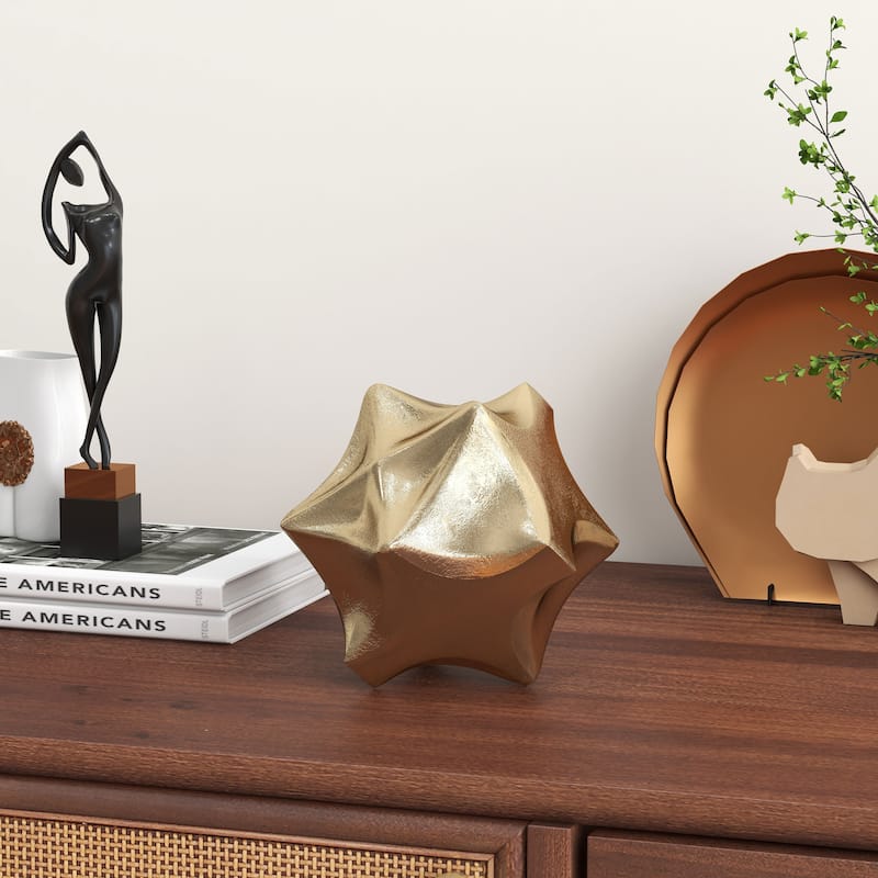Claudia Gold Decorative Metal Orb Sculpture - Large