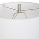 preview thumbnail 7 of 5, Handcrafted Marble Buffet Lamp with Drum Shade - 34"