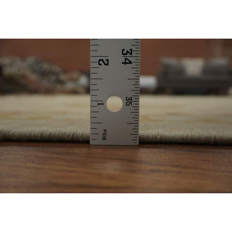 Hand Knotted Oriental 100% Wool Carpet Traditional Floral Greys & Charcoal Ziegler Area Rug - 12' 1'' X 8' 6''