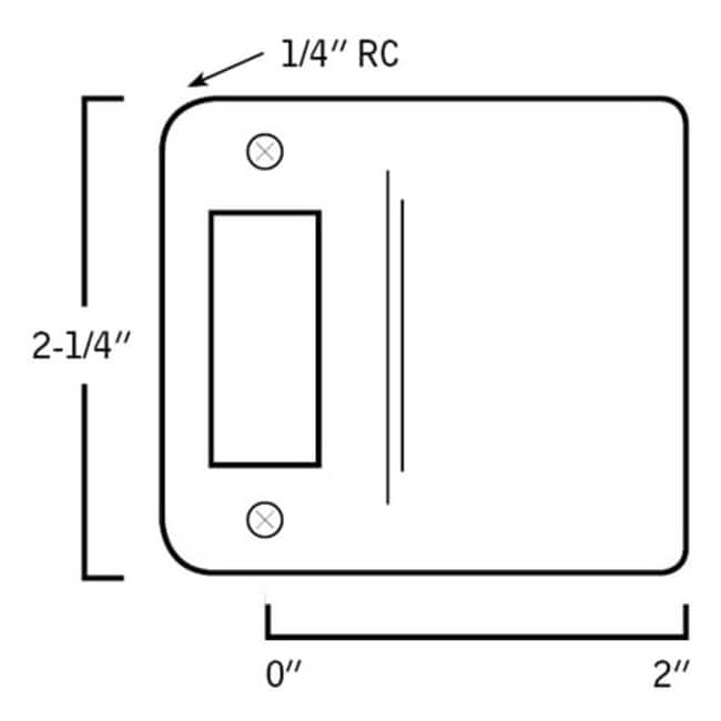 DON-JO 2-1/4 by 2-1/2 Inch Extended Lip Strike Plate with Round