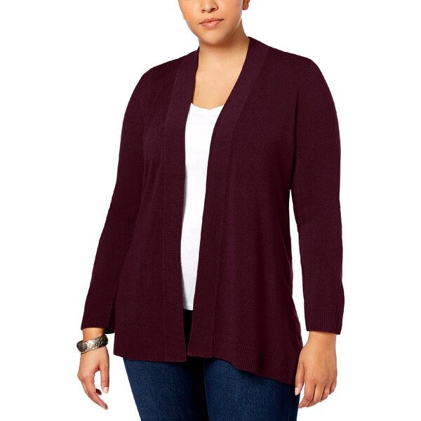 Shop Karen Scott Womens Plus Cardigan Sweater Open Front Shop Karen Scott Womens Plus Cardigan Sweater Open Front