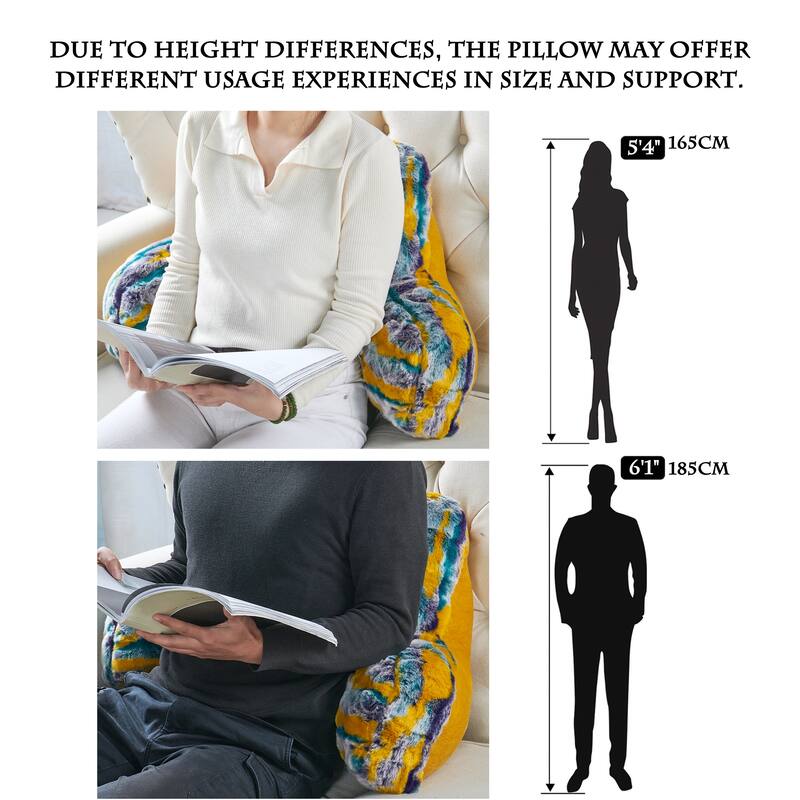 Multi Jacquard FauxFur BedRest, 20" x 18" x 17"